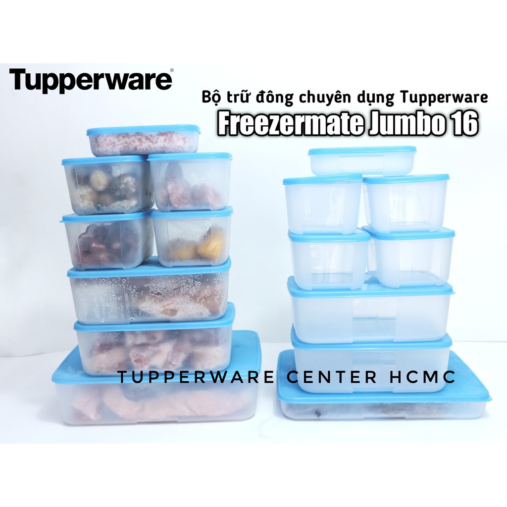 Bộ Hộp Trữ Đông Tupperware Freezermate Jumbo Set 16