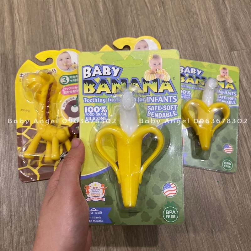 [𝑮𝑰𝑨́ 𝑯𝑼𝒀̉ 𝑫𝑰𝑬̣̂𝑻] Gặm nướu hươu, chuối cho bé, kích thích mọc răng, kích thích phản xạ nhai