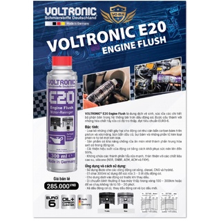 [VG527] Dung dịch súc rửa động cơ VOLTRONIC E20 ENGINE FLUSH 1L - chiếc lẻ