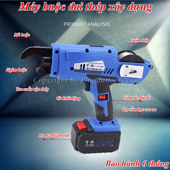 Máy buộc đai thép sàn vách xây dựng BT-YX340B dùng pin