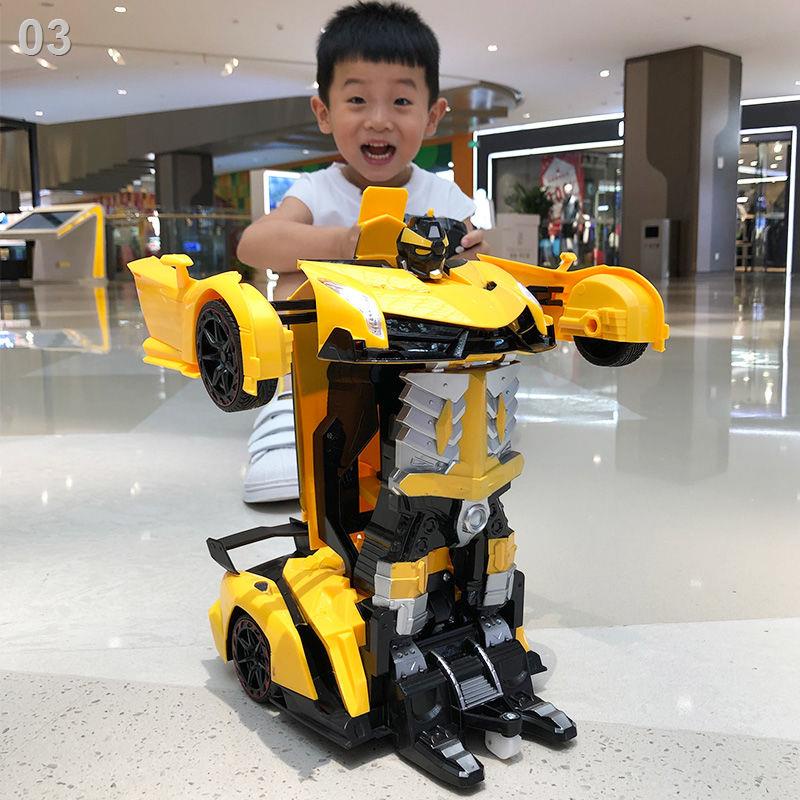 Điều khiển từ xa ô tô cảm ứng biến dạng sạc đồ chơi lớn rô bốt trẻ em cậu bé đua xe