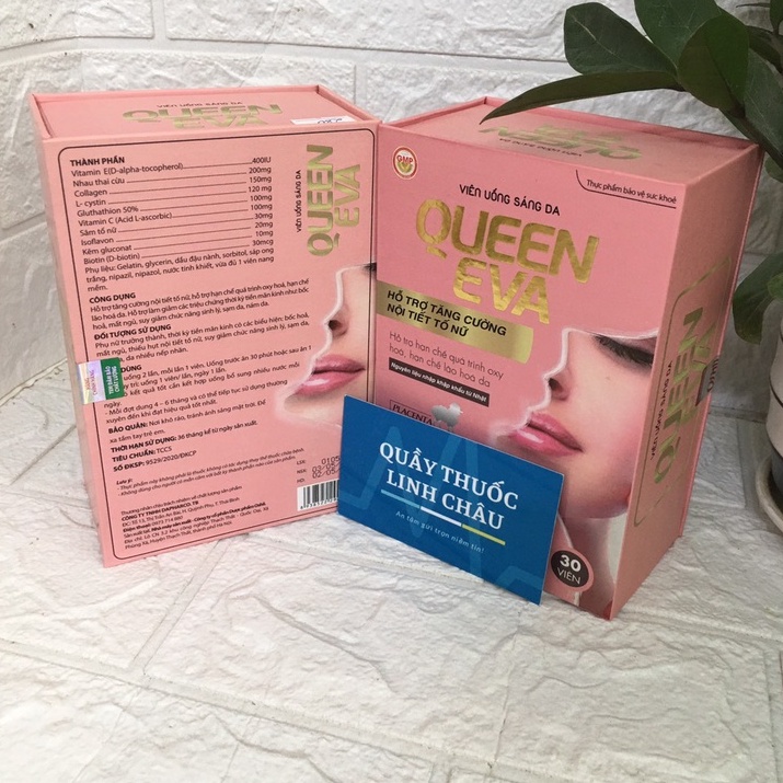 (Hộp 30 viên) Viên uống Collagen sáng da QUEEN EVA tăng cường nội tiết tố nữ, hạn chế lão hóa da | BigBuy360 - bigbuy360.vn