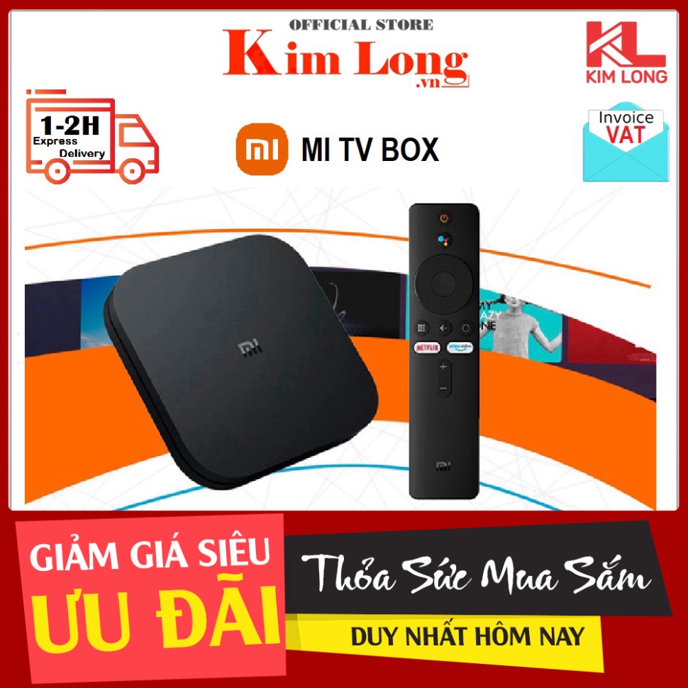 TRI ÂN KHÁCH HÀNG [BH12T, QTế] Tivi box Xiaomi Mibox S 4K I Mi TV Stick Tiếng Việt tìm tòi tiếng nói - Hàng chính hãng T