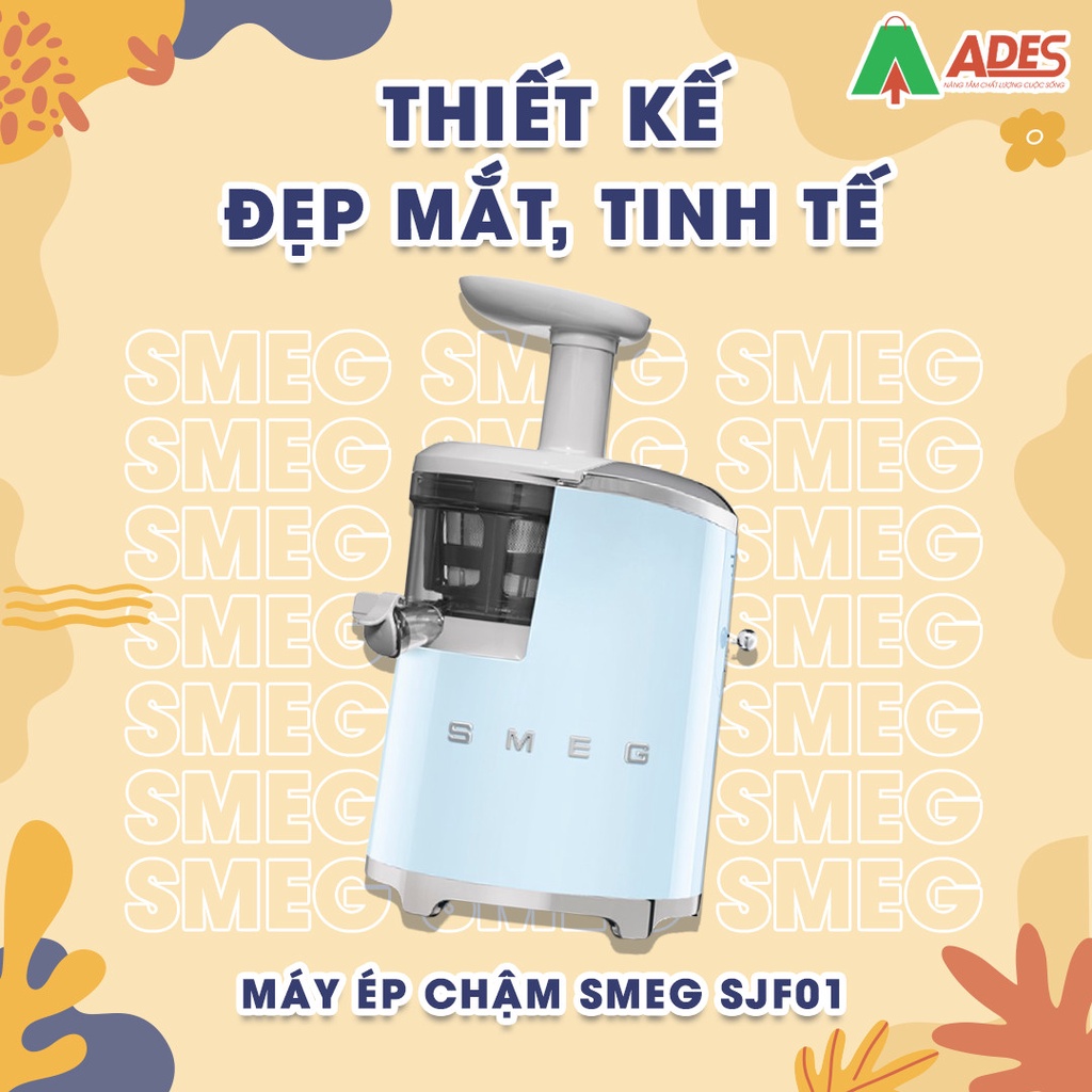 Máy Ép Chậm Smeg SJF01 - Bảo Hành Chính Hãng