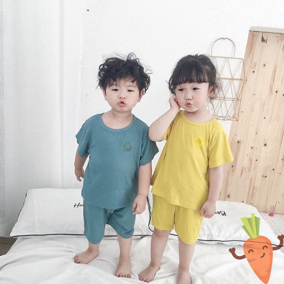 SALE!!! Bộ Cộc Tay Chất Thun Lạnh Cho Bé Trai Bé Gái, Bộ Hè Cho Bé Minky Mom MKM21-01