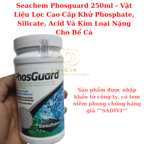 Seachem Phosguard 250ml - Vật Liệu Lọc Cao Cấp Khử Phosphate, Silicate, Acid Và Kim Loại Nặng Cho Bể Cá