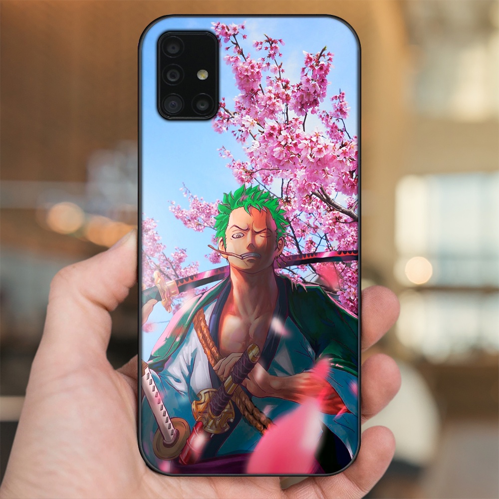 Ốp lưng Samsung A51, A71 viền đen in hình Zoro One Piece
