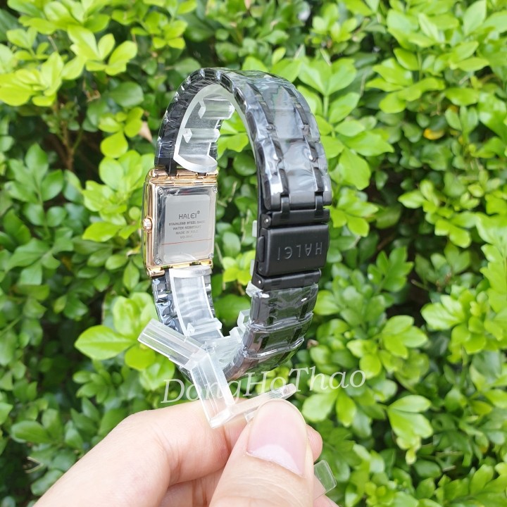 Đồng Hồ Nữ Halei Chính Hãng Mặt Vuông Có Lịch Dây Thép Cao Cấp Chống Nước | BigBuy360 - bigbuy360.vn
