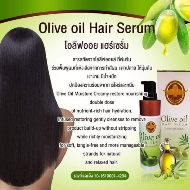 tınh dầu ô liu dưỡng ṫóc Olive Oil Hair Serum Thái Lan