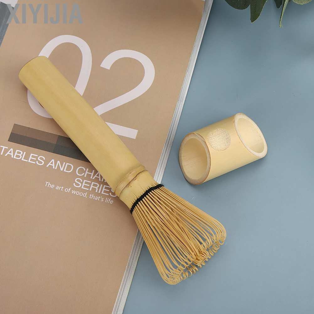 Xiyijia Natural Bamboo Chasen Matcha Green Tea Whisk Long Handle Powder Brush Tool