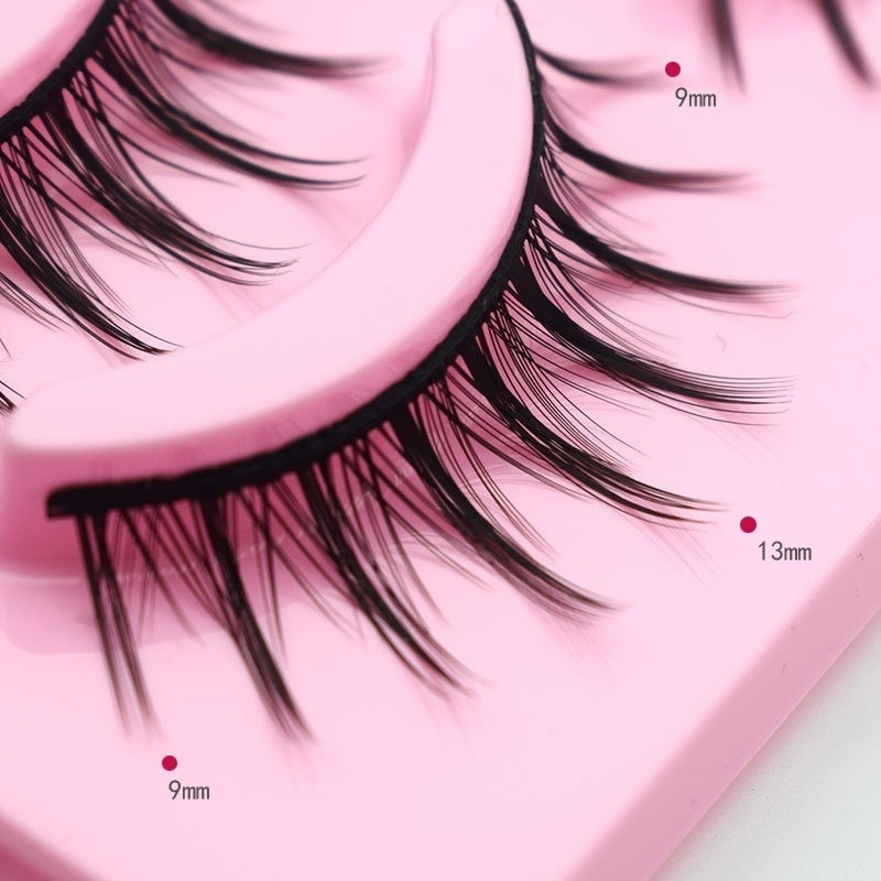 Lông Mi Giả Cong/Dày Tự Nhiên Không Keo Dán 3D Tái Sử Dụng Được
