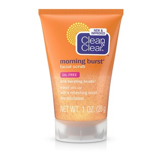 Sữa rửa mặt tẩy tế bào chết Clean & Clear Morning Burst Facial Scrub 28g