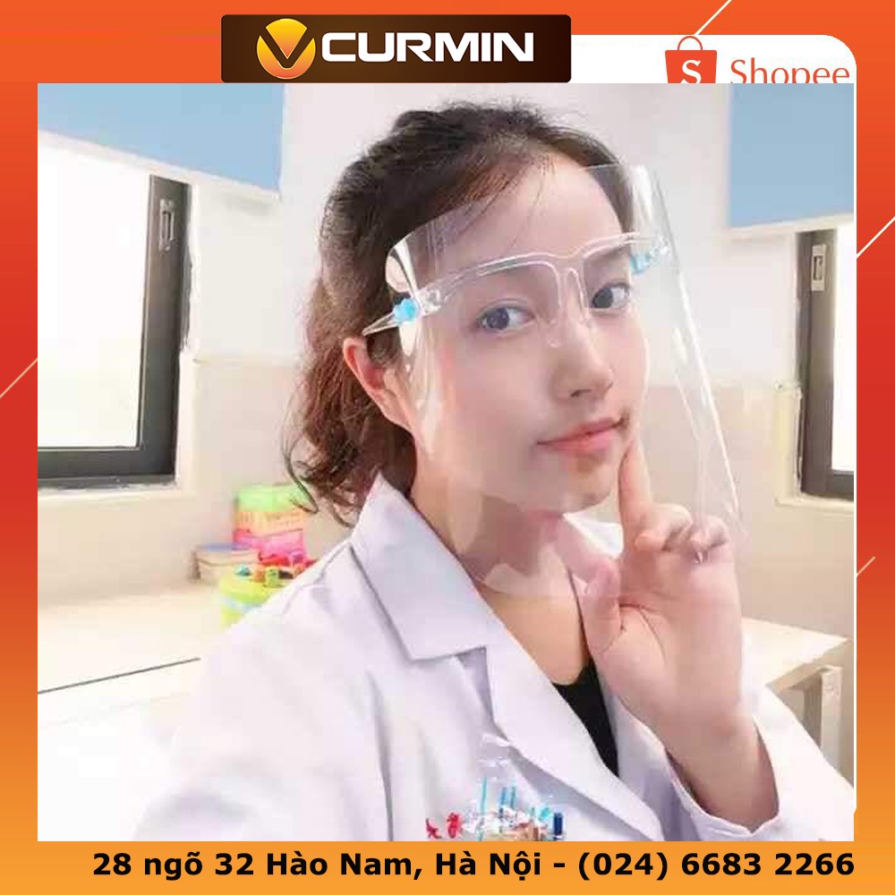 Kính Kiếng chắn giọt bắn chống bụi face shield hàng cao cấp - mặt gương trong suốt, thiết bị y tế