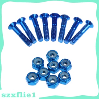 Set 8 Ốc Vít Dài Màu Xanh Dương Thay Thế Cho Ván Trượt