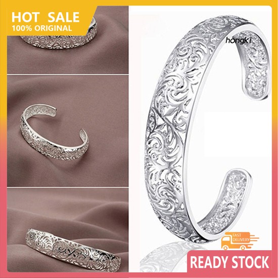 Vòng Tay Hở Mạ Bạc 925 Thời Trang Dành Cho Nữ