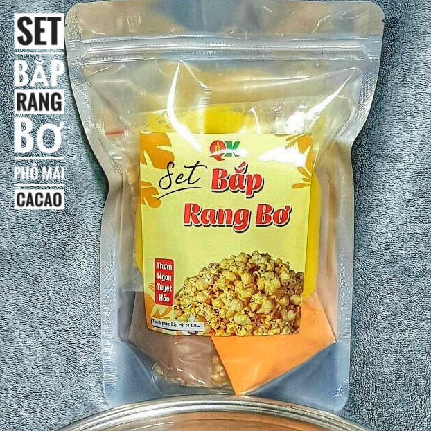 Set Bắp Rang Bơ Phô Mai Cacao Đầy Đủ Nguyên Liệu 400Gram