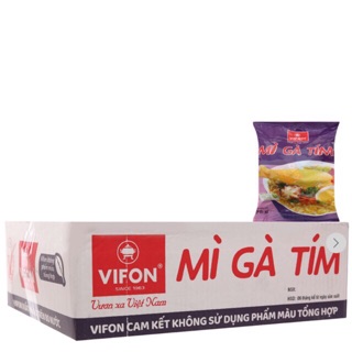 Thùng mì gà tím 75g