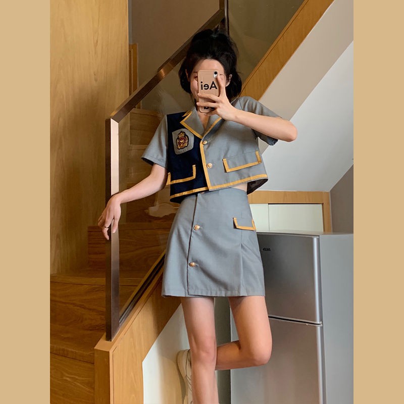 Bộ Áo Khoác Vest Dáng Ôm + Chân Váy Chữ A Thời Trang Mùa Hè Cho Nữ 2021 | BigBuy360 - bigbuy360.vn