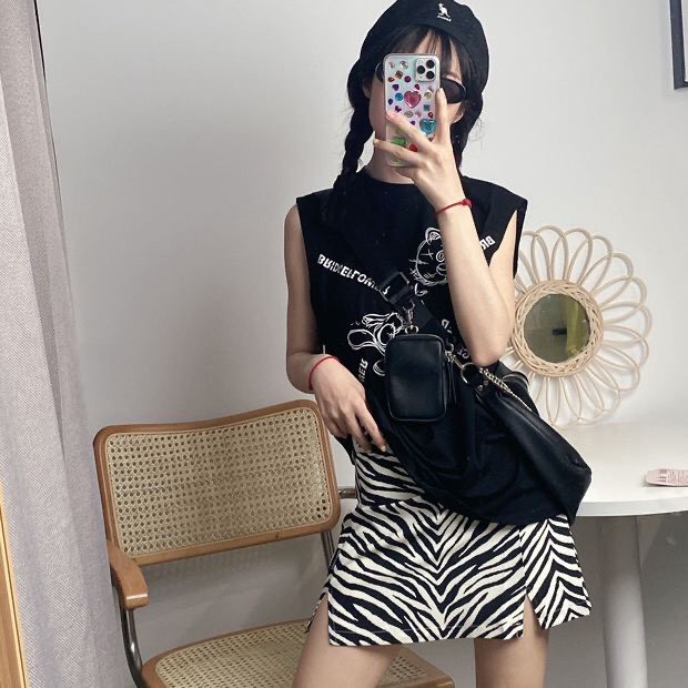 Sét váy rằn beo + áo thun