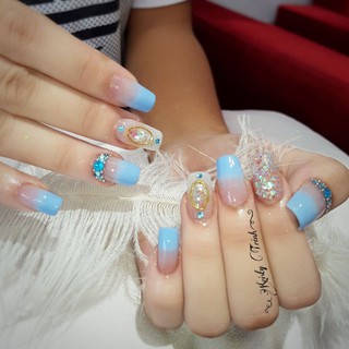 Nailbox Bộ móng tay dán , sơn omber đính đá ( 012)