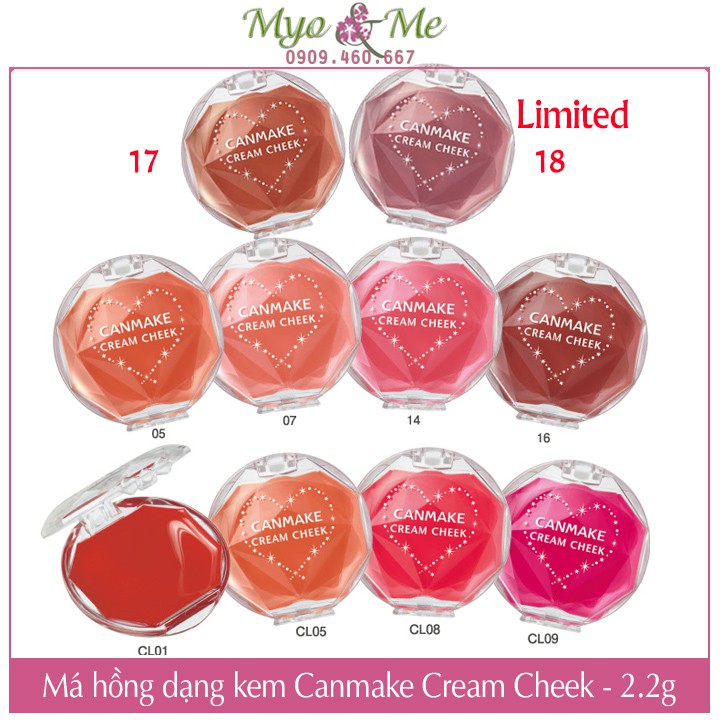 Kem má hồng Canmake Cream Cheek - 2.2g