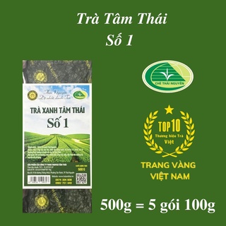 500g trà nõn thái nguyên đặc biệt 5 gói 100g trà xanh tâm thái số 1 chè - ảnh sản phẩm 1