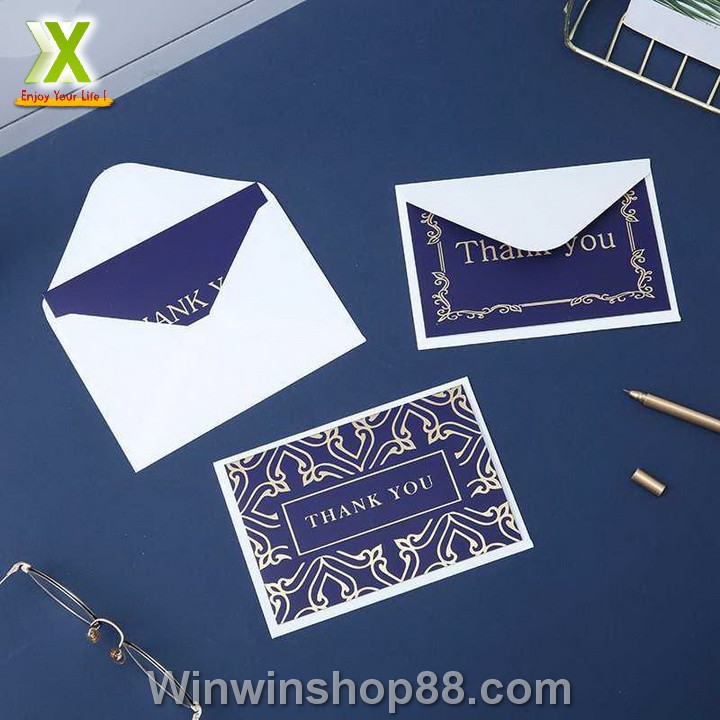 Bộ Thiệp Thông Điệp Cảm Ơn THANK YOU 9 Thiệp - Muasamhot1208