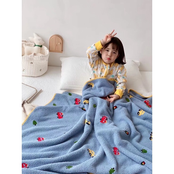 Chăn Tuyết Nỉ Nhung_CASHMERE siêu mềm mịn, Mềm dành cho bé trai bé gái đắp 4 mùa, kích thước 1m5