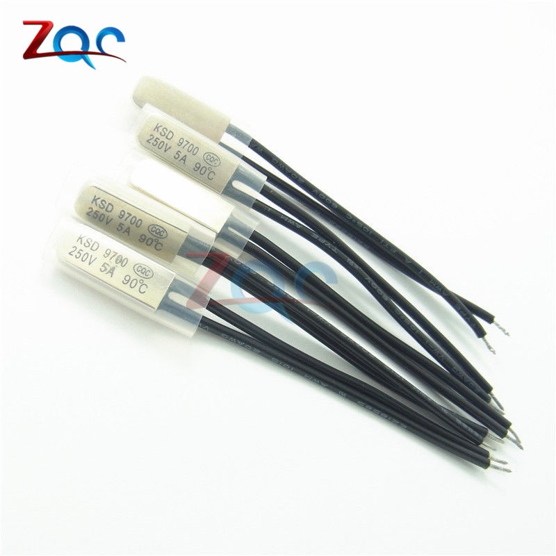 Linh kiện bảo vệ điều nhiệt đóng kín KSD9700 250V 5A 15~155 độ đĩa lưỡng kim 60 80 độ C