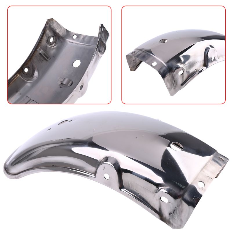 FENDER Tấm Chắn Bùn Phía Sau Bằng Thép Không Gỉ Cho Xe Mô Tô Suzuki Gn125 / Gn250