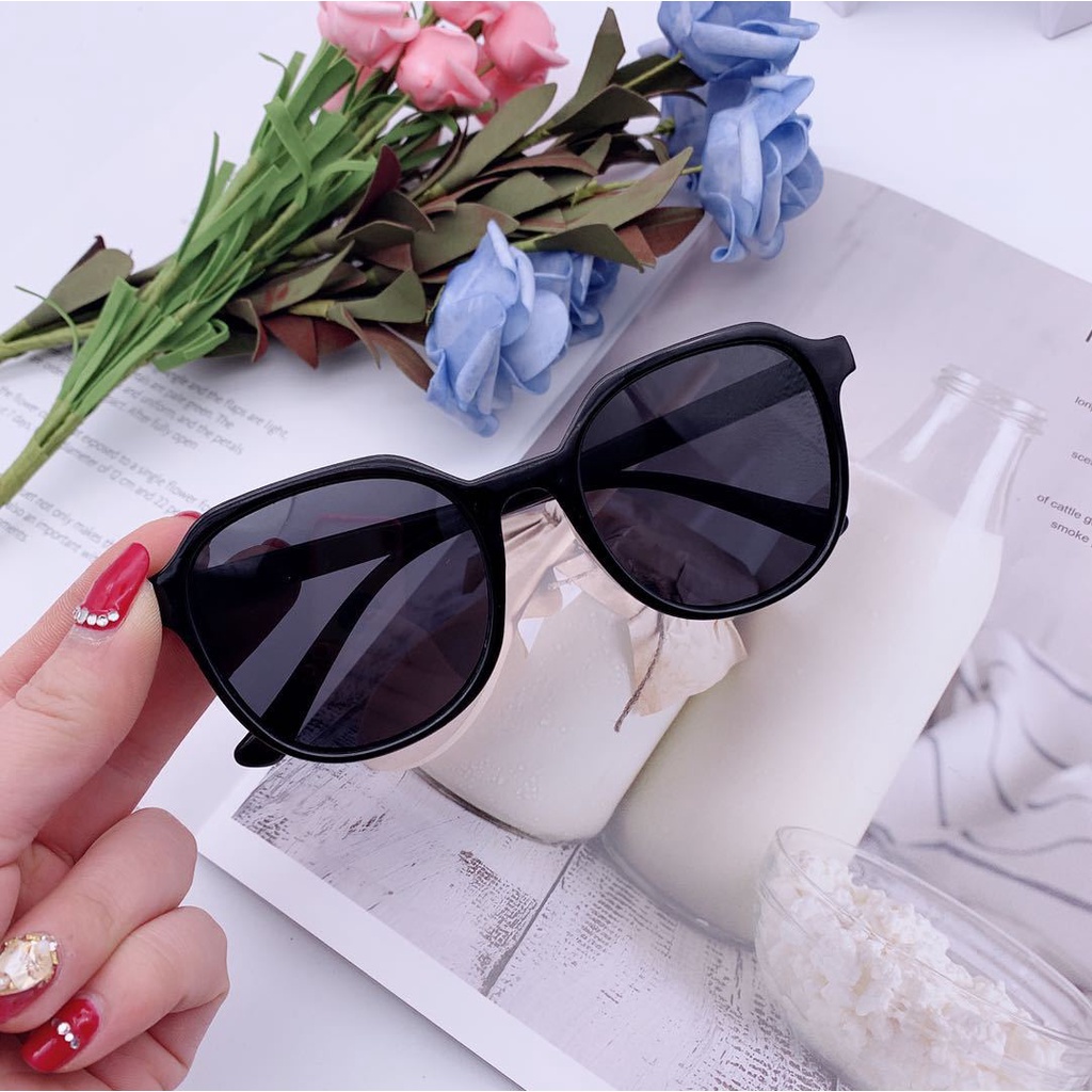 Kính râm nữ Hàn Quốc Kính râm hình vuông đơn giản Retro Kính râm lái xe đạp UV400