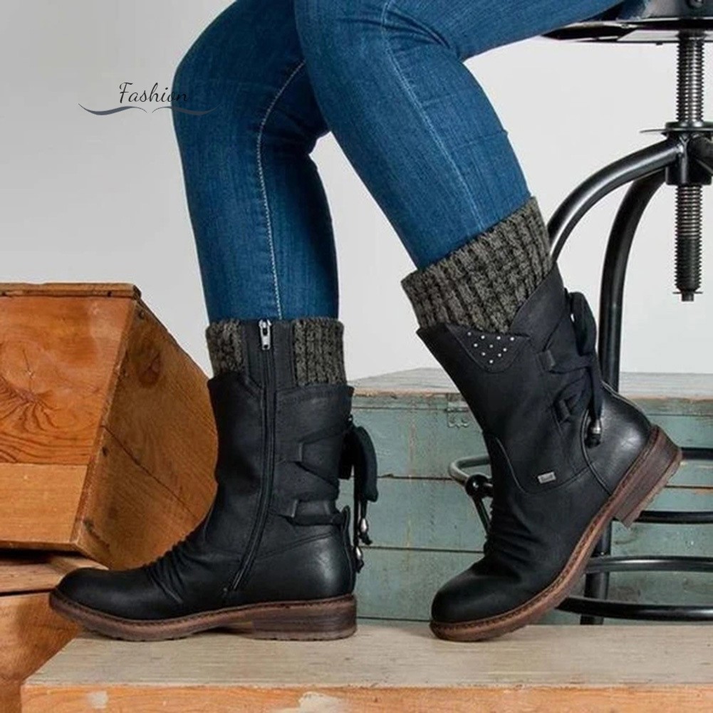 Ds Winter Warm Back Lace Up Boots Shoes Women Boots Christmas Daily Travel Shoes @vn