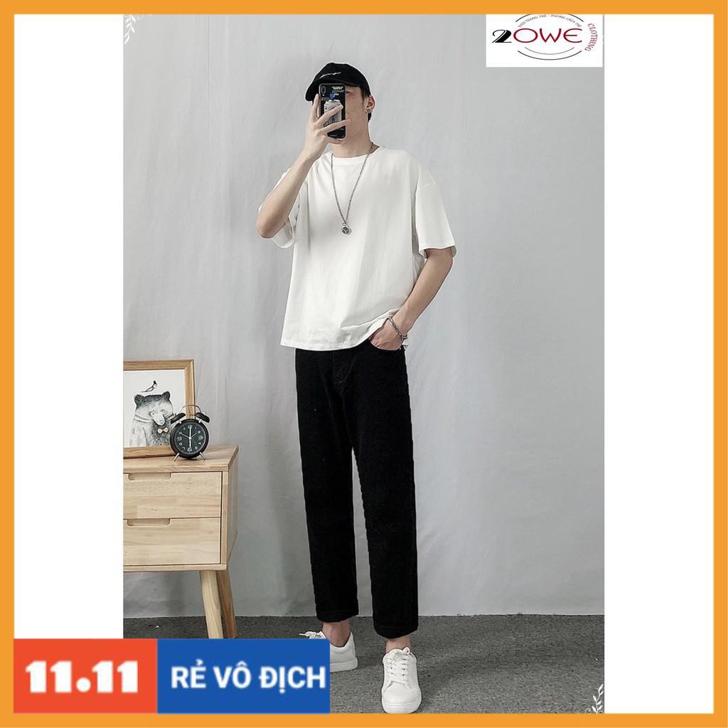 [MUA 1 TẶNG 1] Quần jbaggy jean nam ống suông rộng+ áo phông tay lỡ unisex bán kèm deal sốc style hà