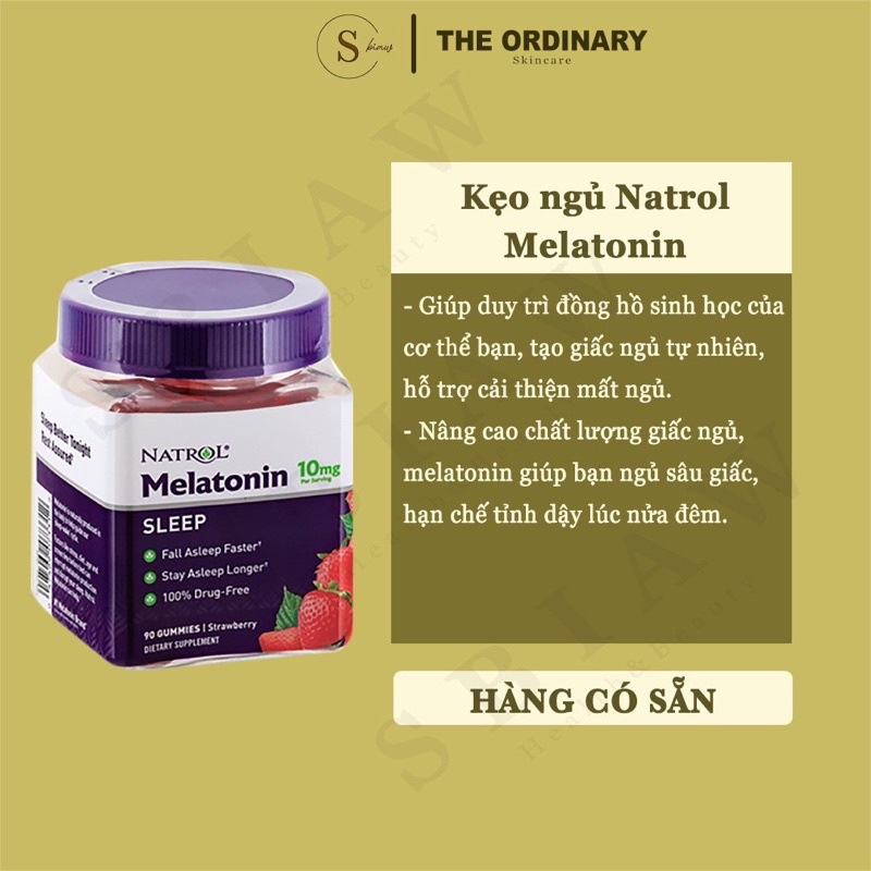 | Sbiawx - US | Kẹo ngủ Natrol Melatonin