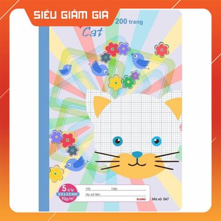 Vở ô ly Klong SchoolLine - 200 trang; Ms 047 - sỉ ib