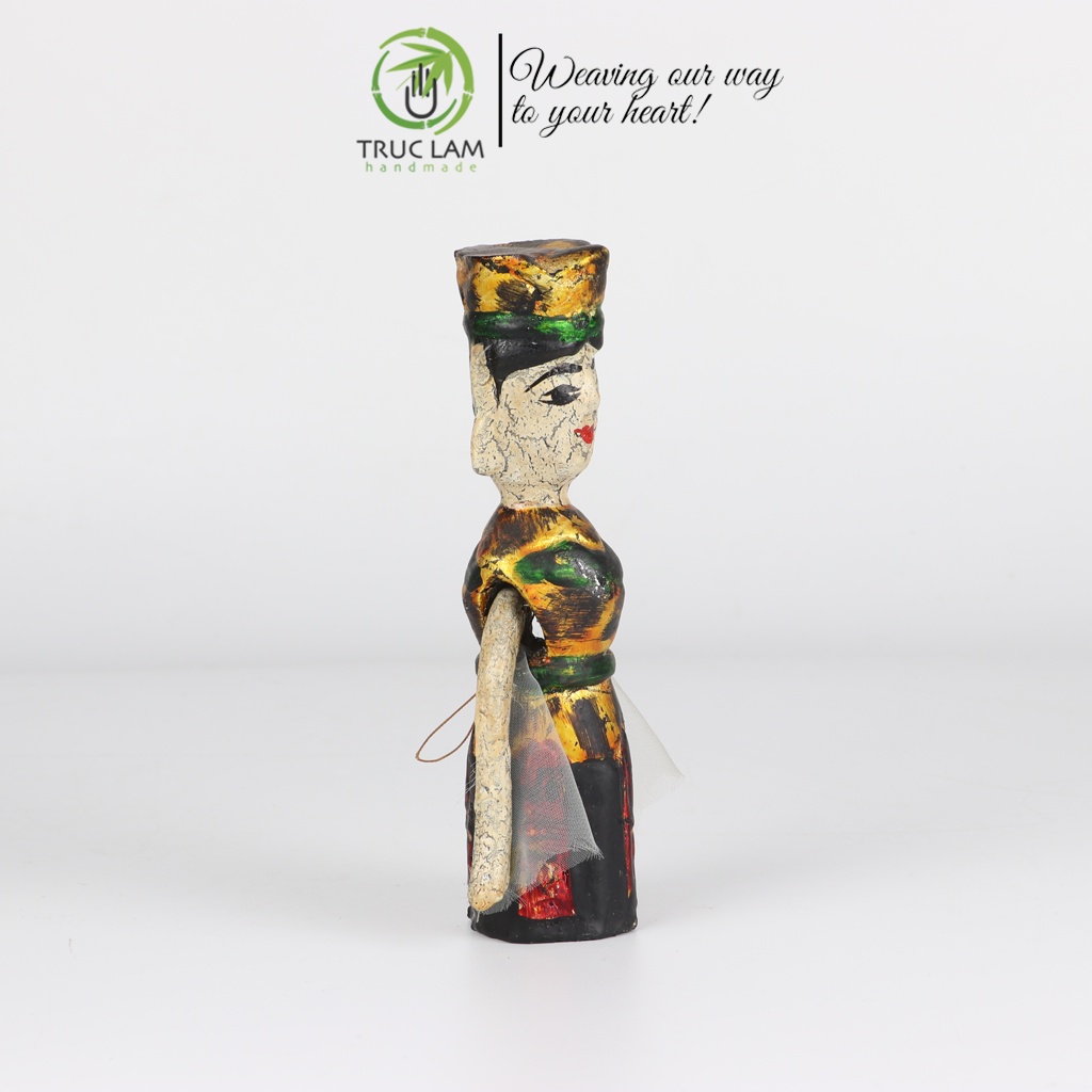Rối Gỗ Ông Địa, Cô Tiên, Ông Lão Câu Cá Cỡ Nhỏ - Trúc Lâm Handmade