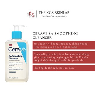 [CHÍNH HÃNG] Sữa rửa mặt CeraVe SA Smoothing Cleanser 236ml