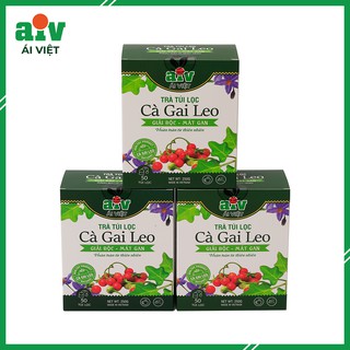 [Combo] 3 Hộp trà Cà gai leo Ái Việt 250g dạng túi lọc- Mát gan - Kèm quà tặng