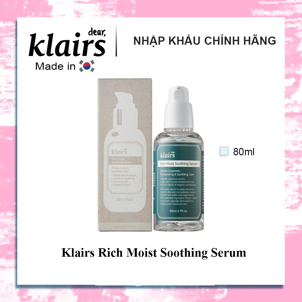 Serum dưỡng ẩm sâu Klairs Rich Moist Soothing Serum 80ml
