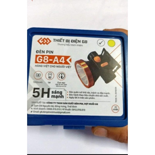 Đèn pin đội đầu siêu sáng chiếu xa A4-G8 (BH 6 THÁNG)