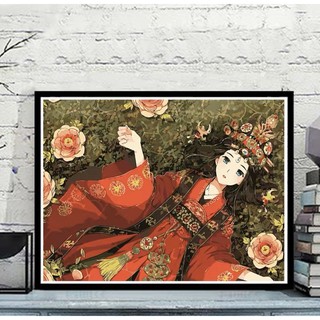 Tranh Sơn Dầu Số Hoá Anime, Tranh Tô Màu Theo Số Anime (căng khung sẵn)