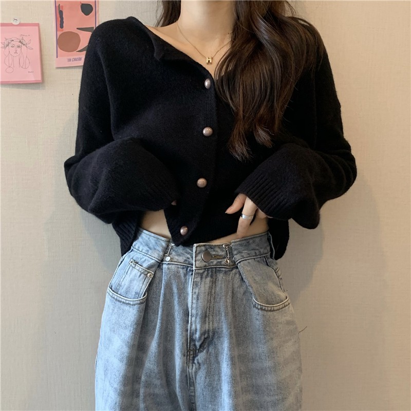 Áo Khoác Cardigan Cổ Tròn Tay Dài Màu Trơn Dễ Phối Đồ | BigBuy360 - bigbuy360.vn