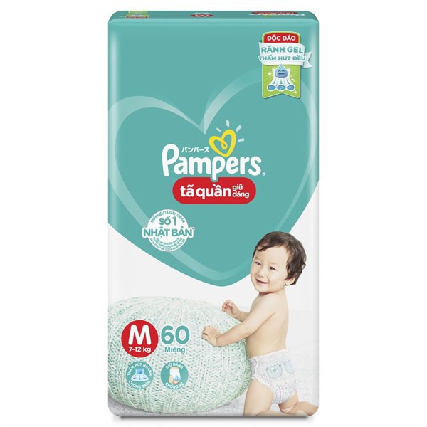 Bỉm quần Pampers size lớn M60/L54/XL48/XXL44 chính hãng