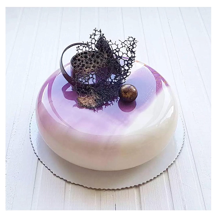 Khuôn Silicone Làm Bánh Mousse Hình Tròn Tráng Gương Kiểu Pháp