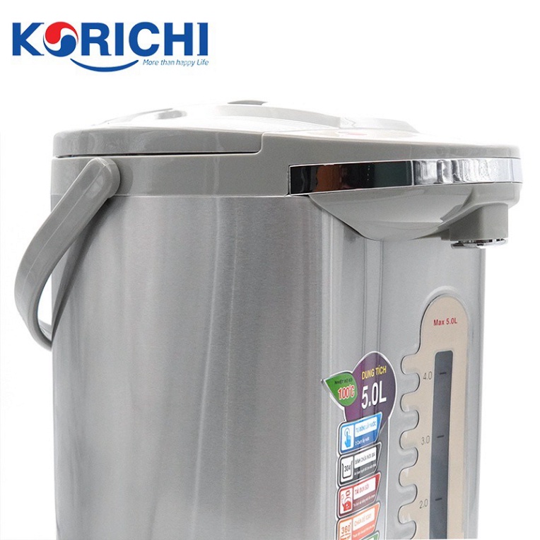 Bình thủy điện đa năng Korichi-5250 bình thủy inox cao cấp, chống cạn, 2 chế độ bơm (5L)