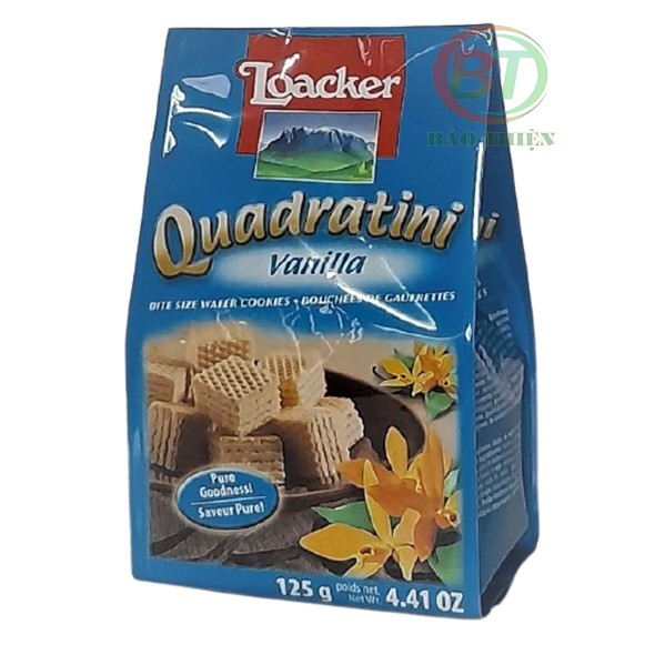( Nhiều vị) Bánh xốp hiệu Loacker Quadratini gói 110g và 125g của Ý