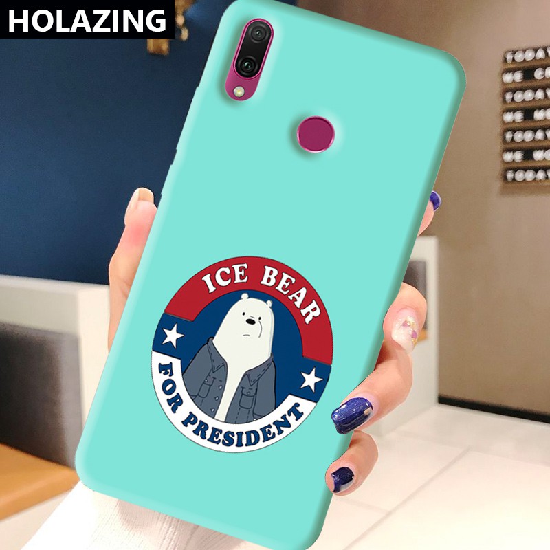 Huawei Y8P Y7 Y6 Pro 2019| Y5 | Y9 Prime 2019 Mate 30 40 Pro 20 Y9S Candy Color Phone Cases vỏ điện thoại Graizzly Coffee Ice Bear Soft Silicone Cover