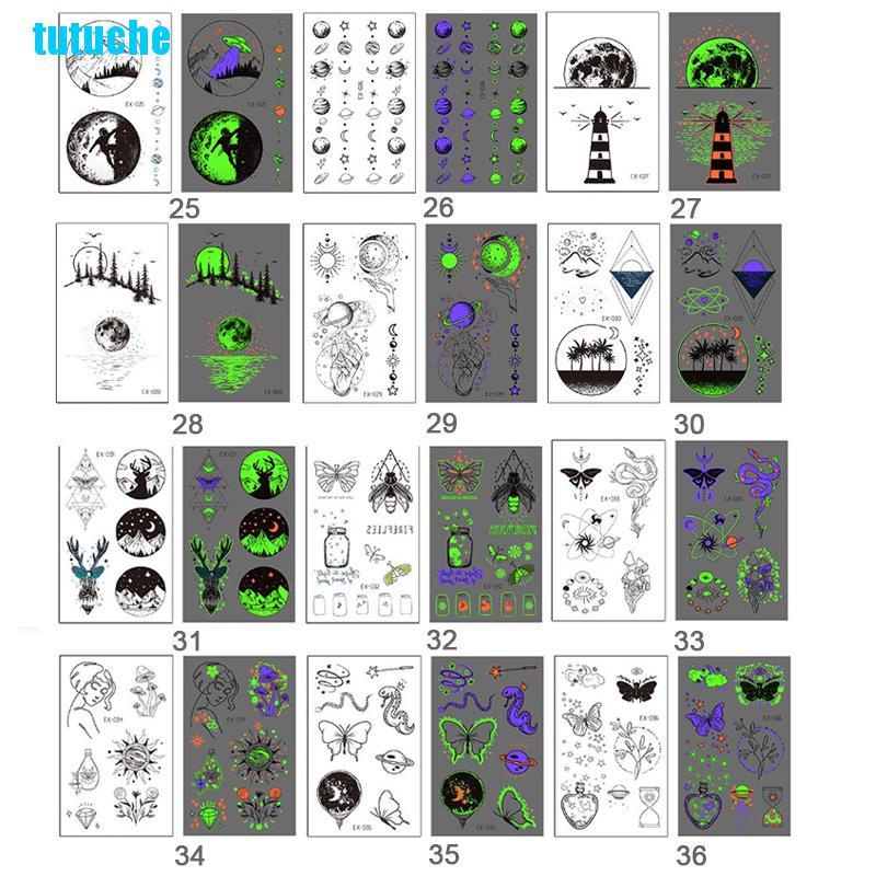 Hình dán hình xăm tạm thời phản quang chống nước độc đáo