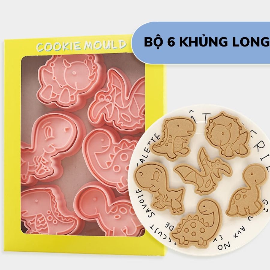 Khuôn nhấn 3D bánh quy ngựa Pony, peppa pig, khủng long nhiều mẫu ngộ nghĩnh