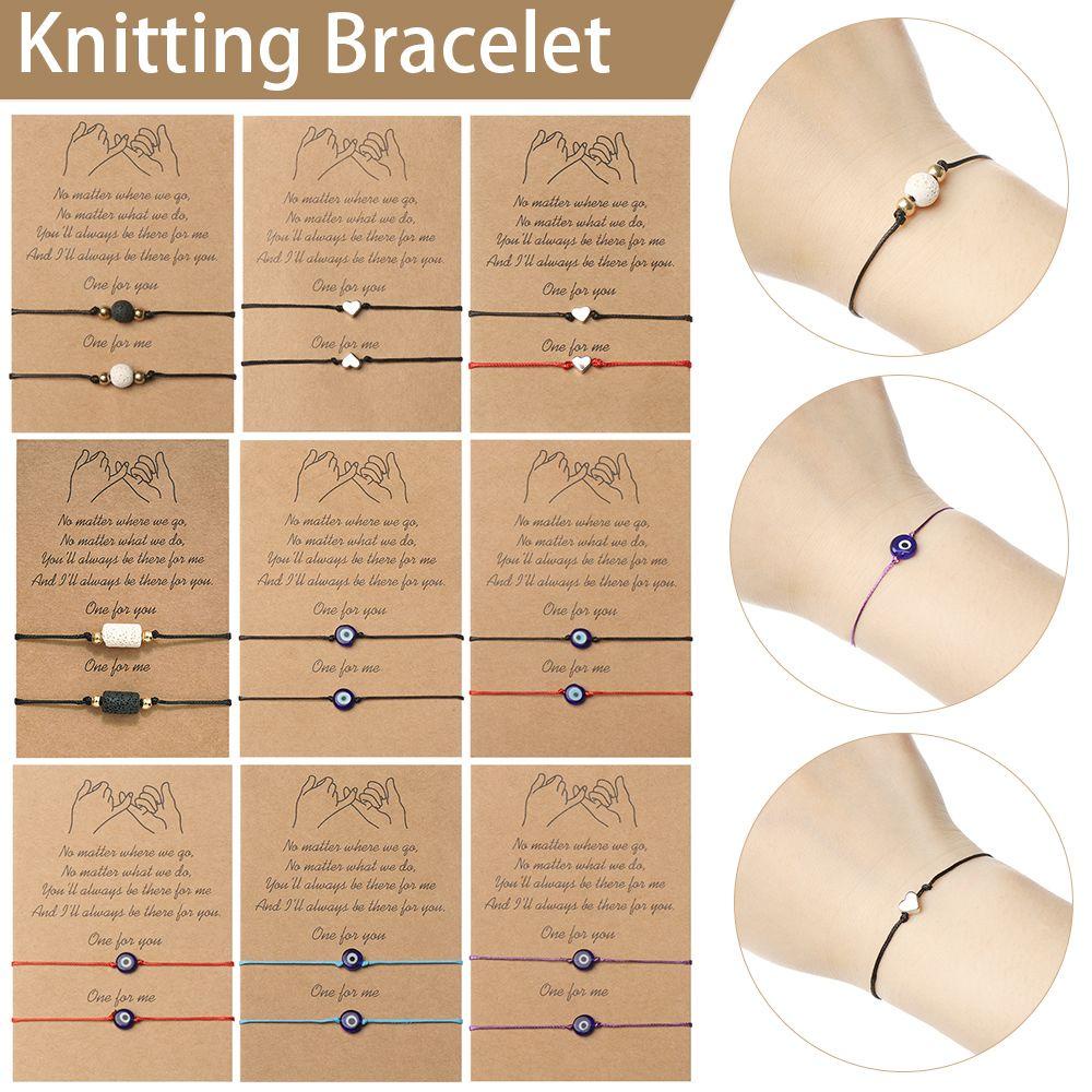 Set 2 Vòng Đeo Chân Dây Sáp Bện Trang Trí Cho Cặp Đôi / Bạn Thân